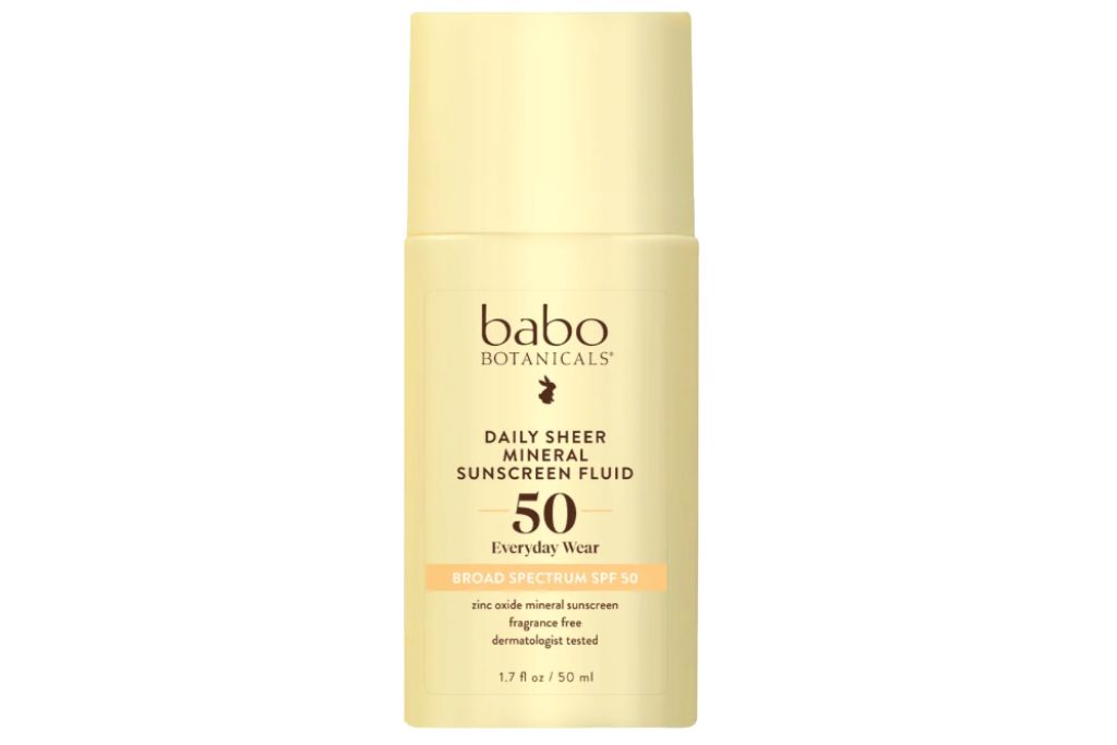 babo botanicals daily sheer mineral sunscreen fluid spf 50