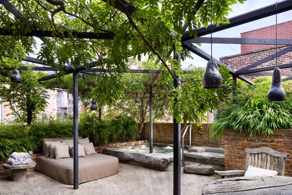 penthouse suite at the greenwich hotel new york featuring wabi-sabi design