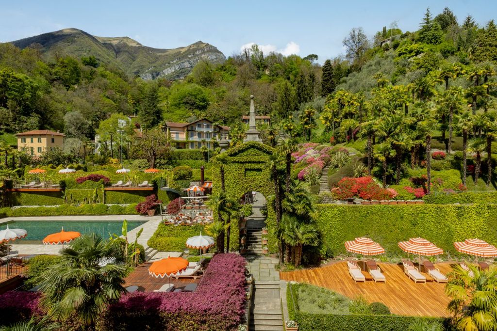 lake como italy at grand hotel tremezzo greenery
