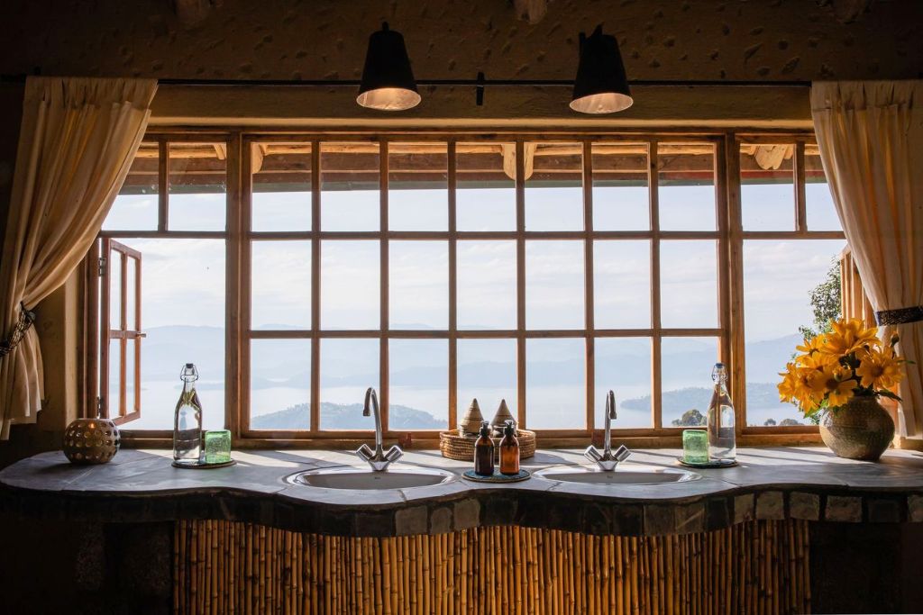 virunga lodge bathroom view