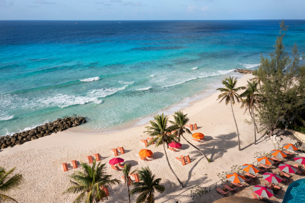 Turquoise Waters and Sandy Beaches at O2 Beach Club & Spa, an Caribbean All-Inclusive Resort in Barbados.