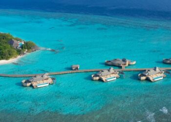 overwater bungalows in the Maldives at Soneva Fushi