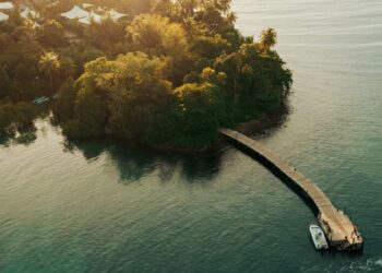 arial shot of Soneva Kiri