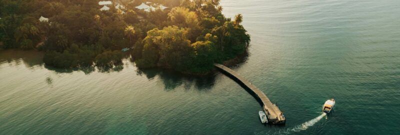 arial shot of Soneva Kiri