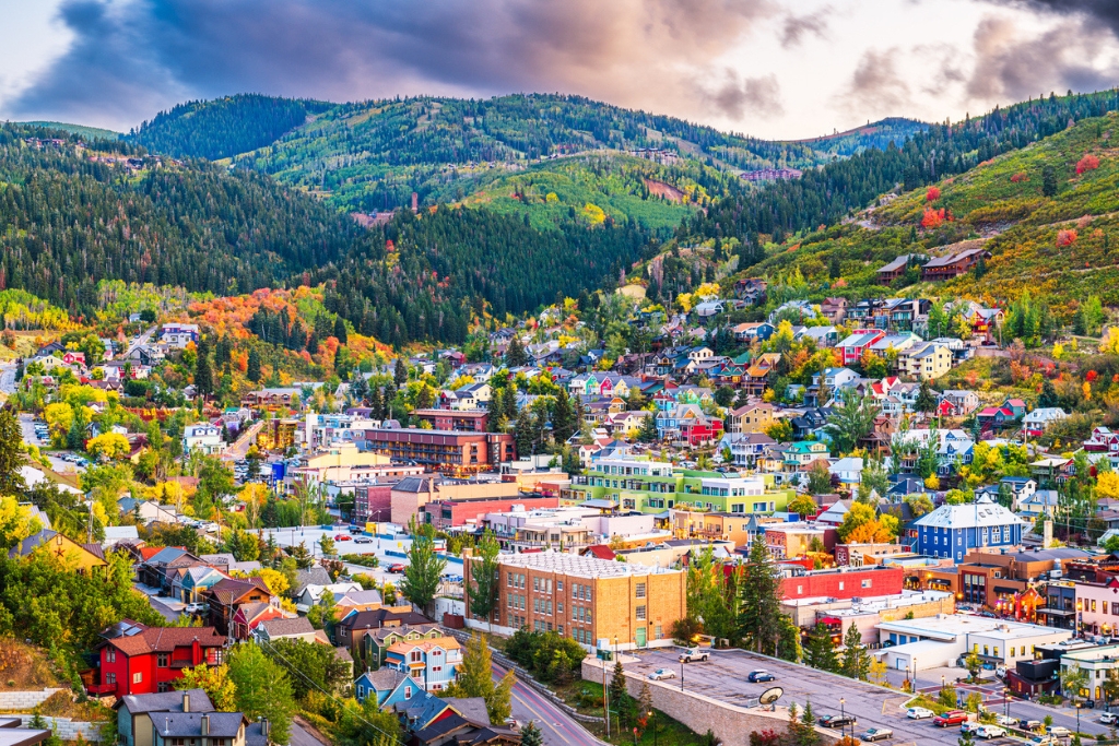 overhead view of park city