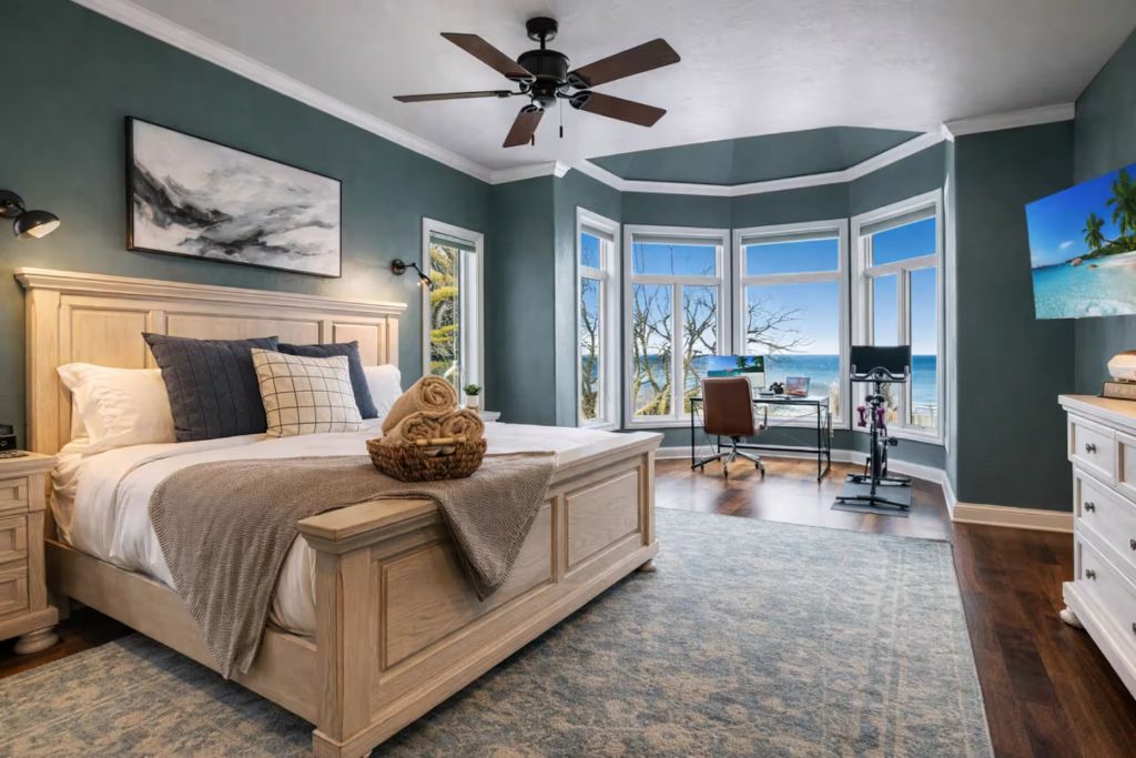 master bedroom in the Malibu House