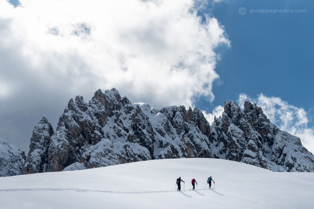 the dolomites ski resort mountain top