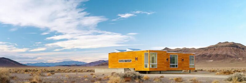 panorama view of death valley airbnb in secluded valley