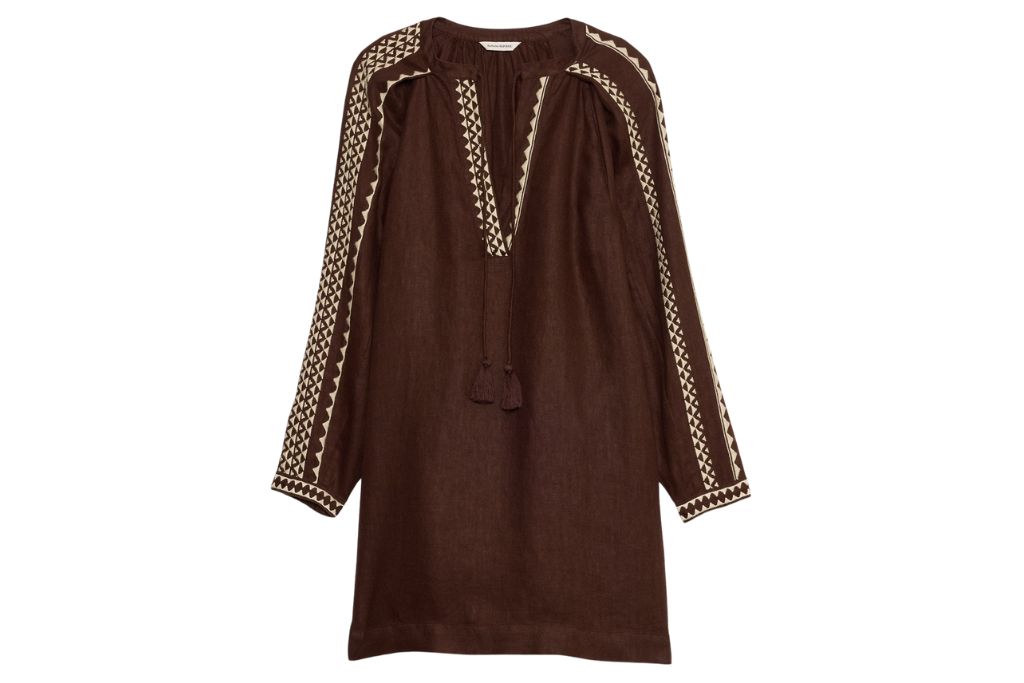 banana republic linen peasant dress