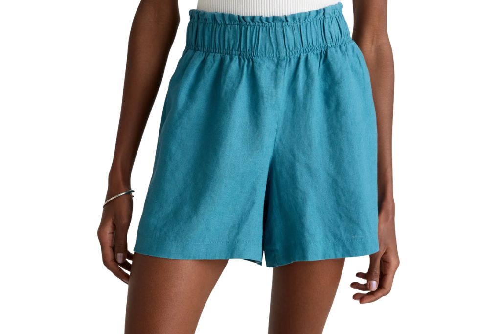 quince linen shorts