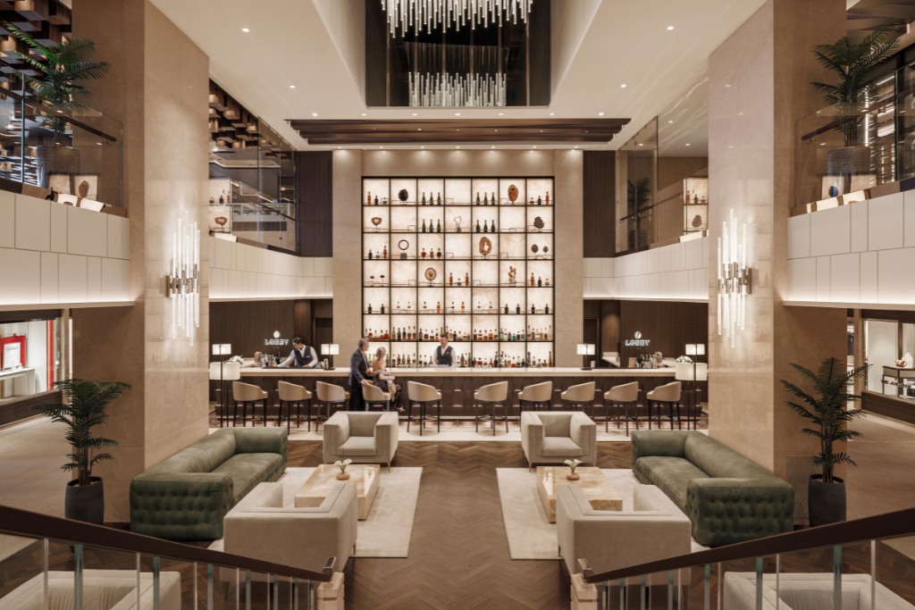 explora journeys bar lobby cruise