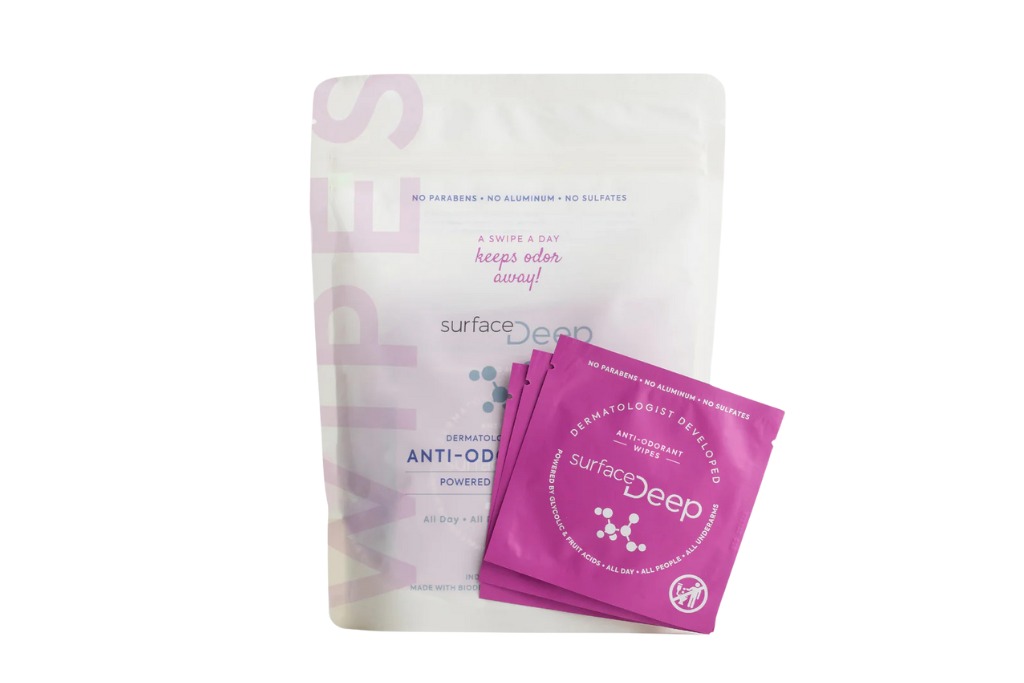 surface deep anti-ordant deodorant wipes