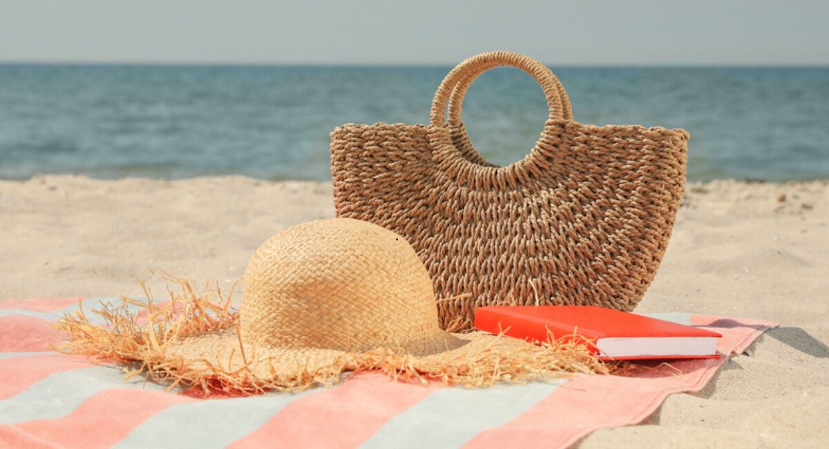 summer products self care beach bag