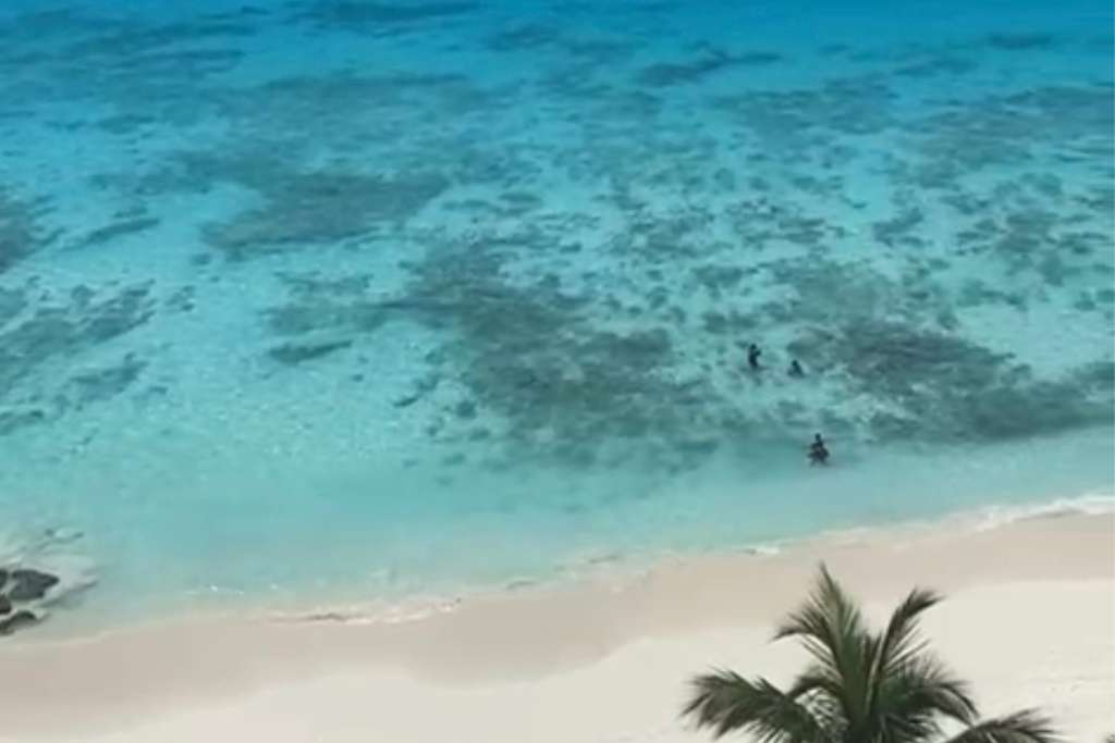 aquamarine sea at o2 beach club and spa, barbados