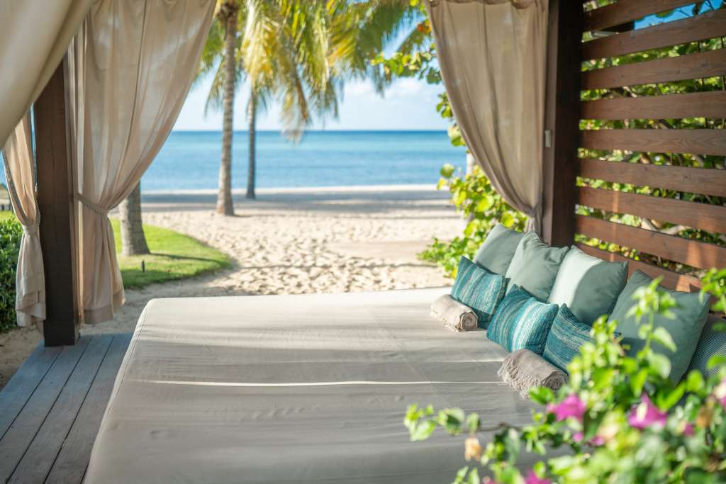 daybed on the beach oil nut bay virgin gorda