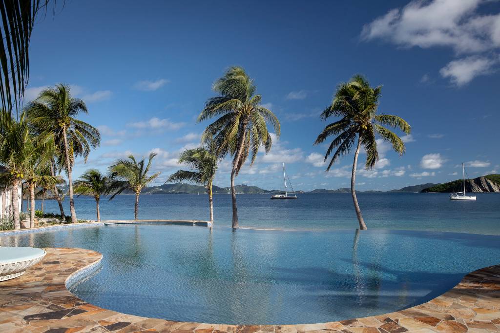 infinity pool overlooking the sea at peter island british virgin islands