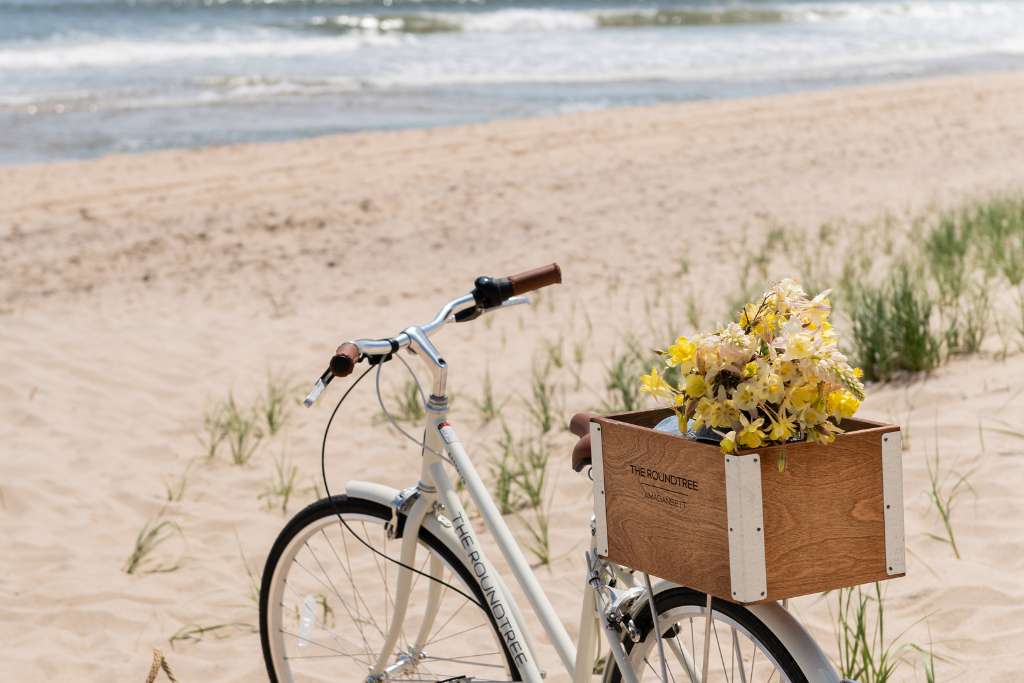 guests can ride complimentary bicycles to the beach and town at the roundtree amagansett