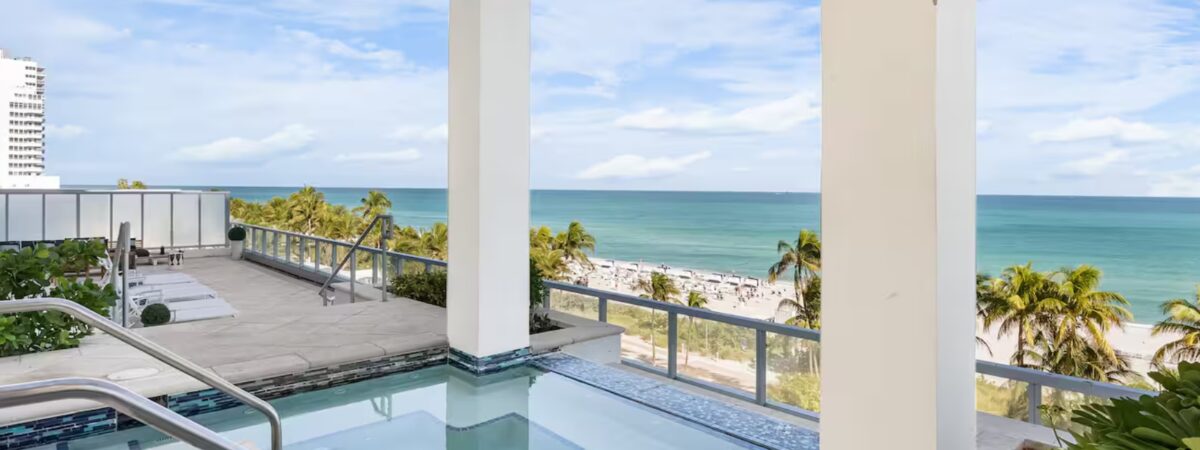 private pool with ocean views in penthouse suite