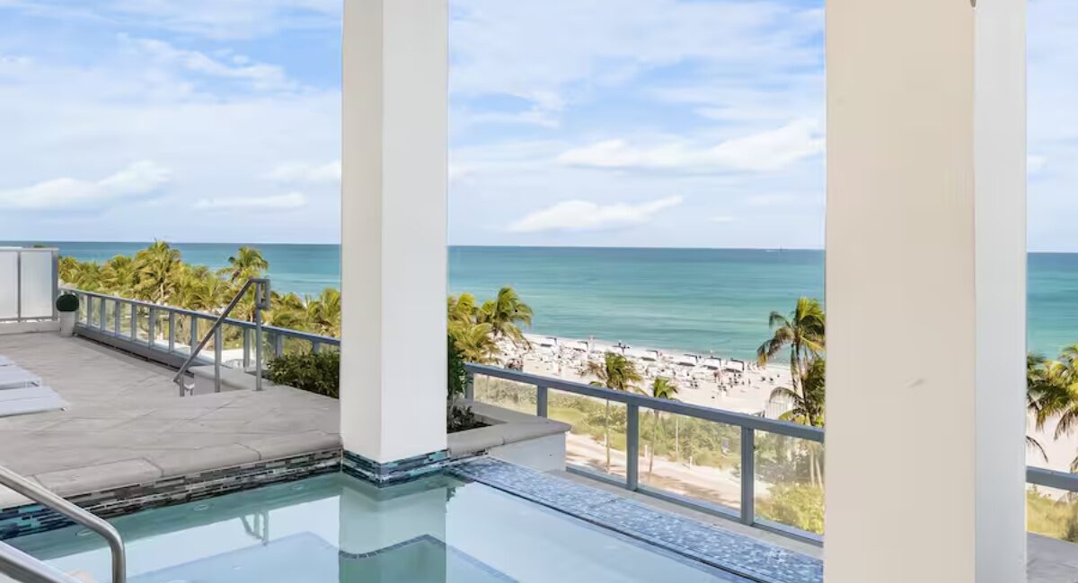 private pool with ocean views in penthouse suite