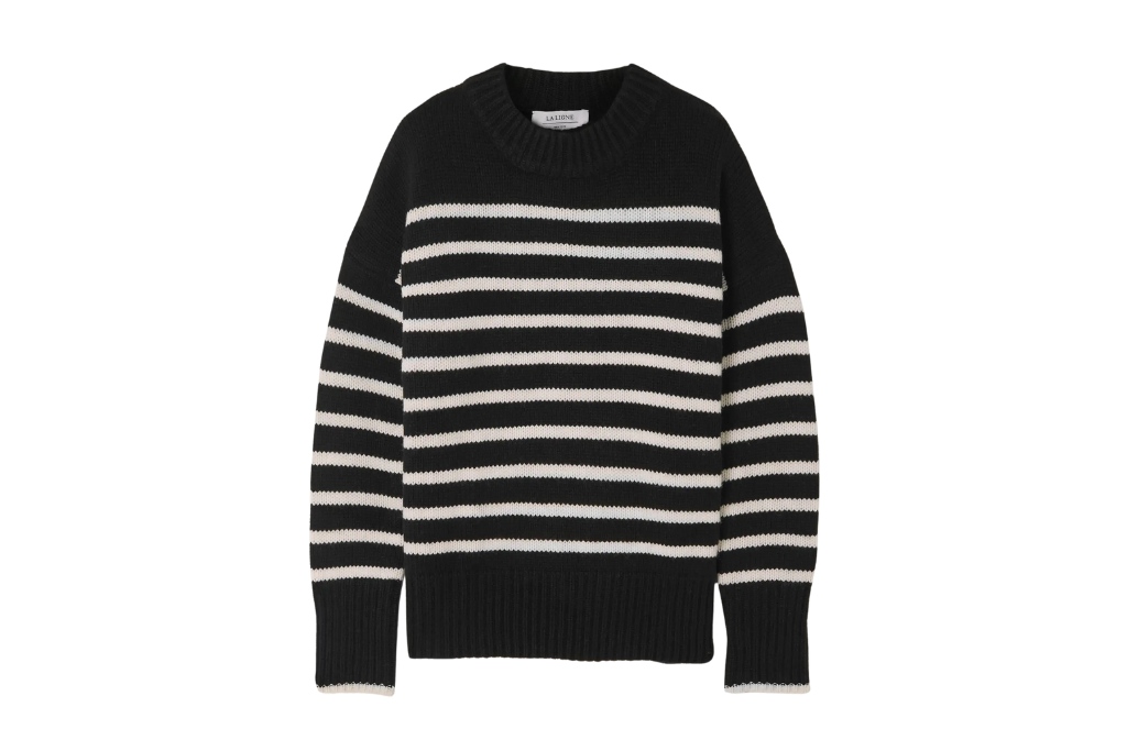 striped knit sweater