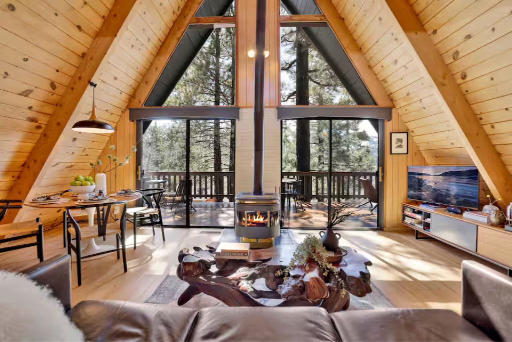big bear a frame airbnb with mountain views