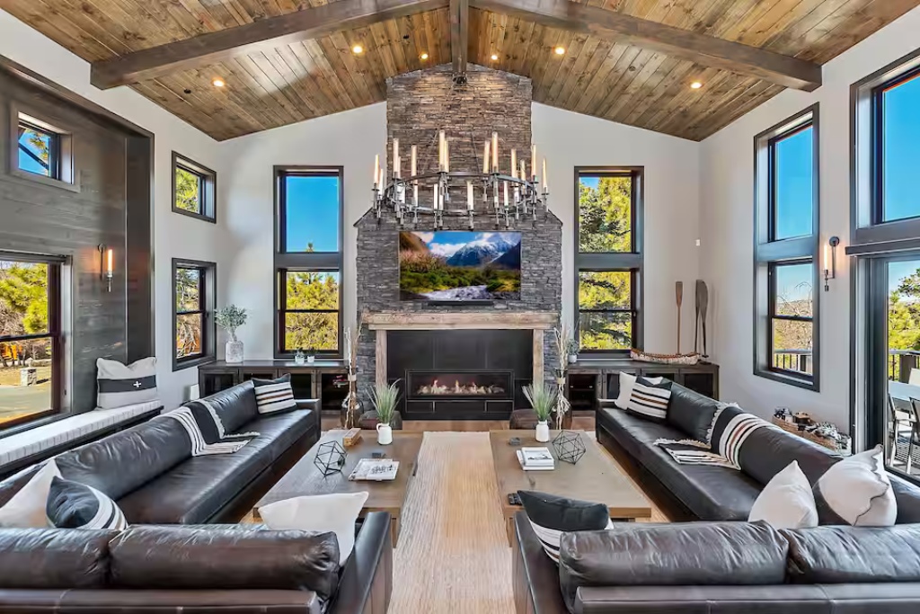 big bear five bedroom mountain views grand living room