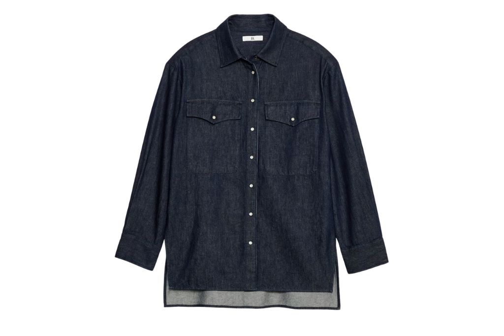 oversized demin shirt