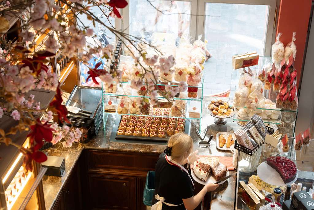 a typical cake shop in frankfurt germany