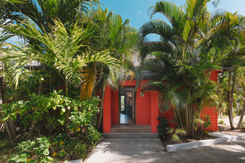 creole-style architecure and bold colors are a signature at hotel manapany st barth