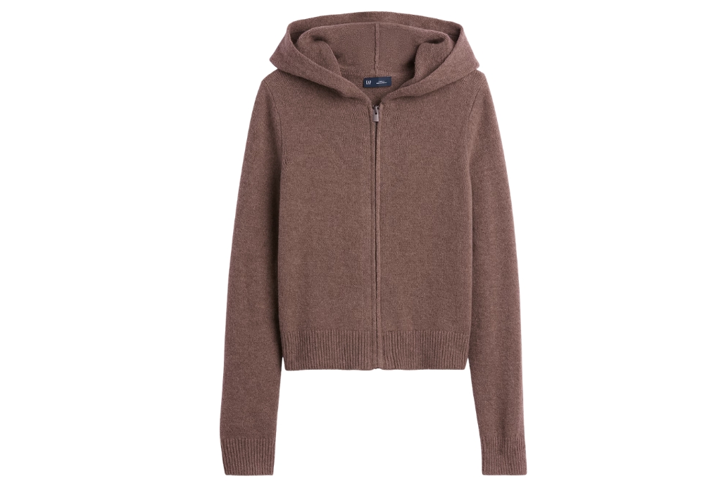 gap brown zip up