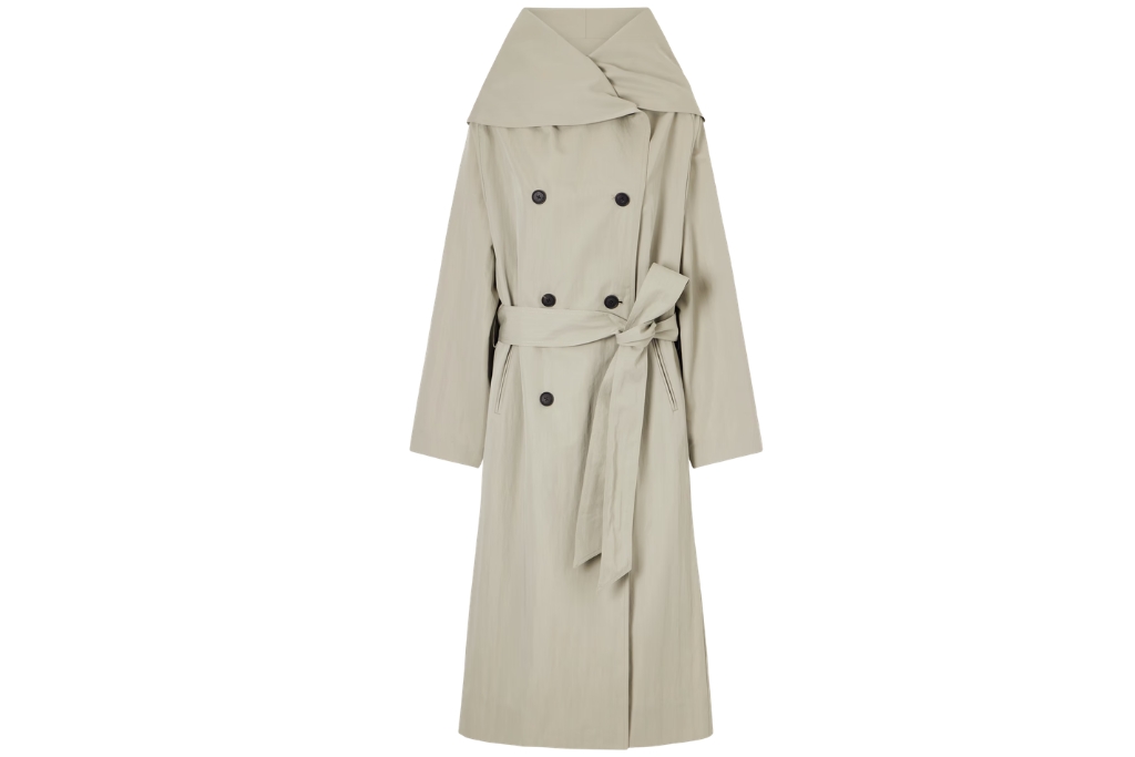 double-breasted trench coat