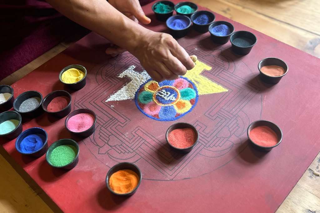 sand mandala in bhutan