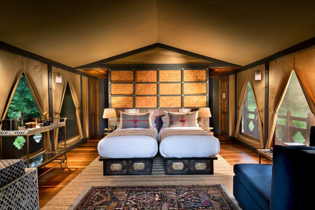 tented suite at @beyond punakha river lodge bhutan