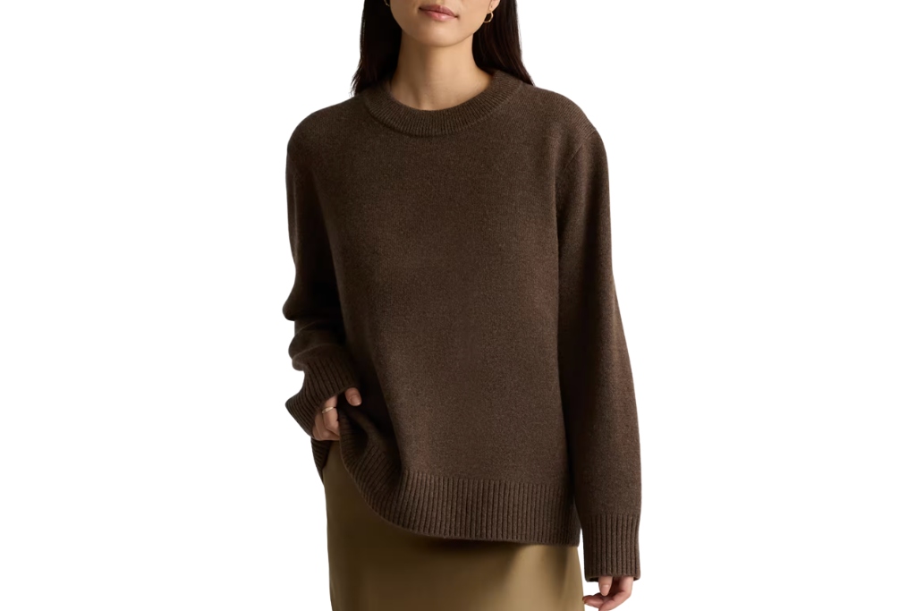 brown cashmere sweater