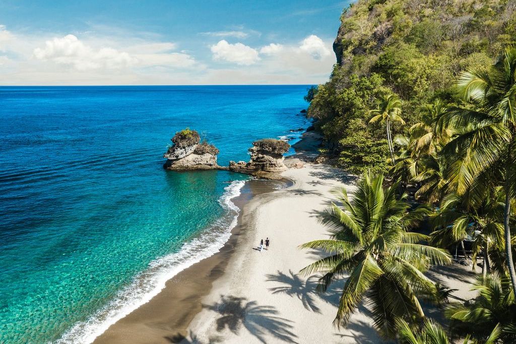 beach at jade mountain resort