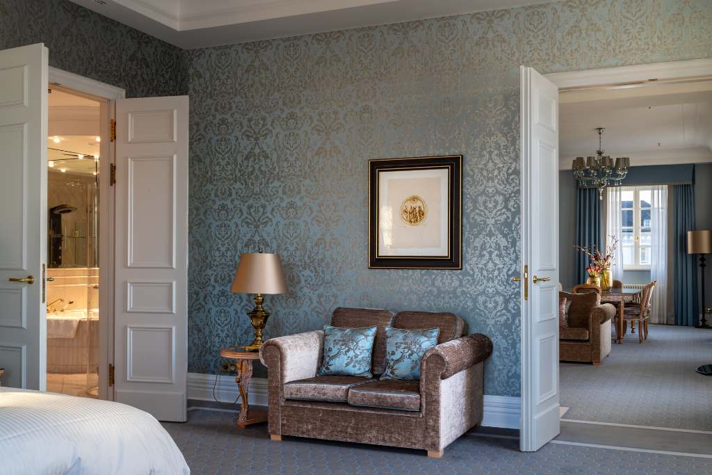 a suite at althoff grandhotel schloss bensberg, cologne germany
