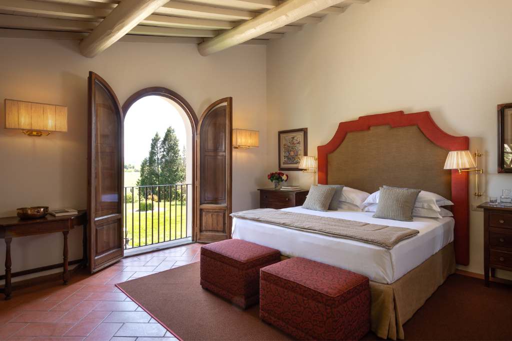 guest room with a view at viesca toscana italy
