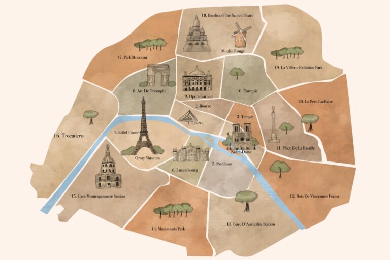 Multicultural Paris Map Best Neighborhoods to Stay in Paris with Map of Paris – Travel Curator