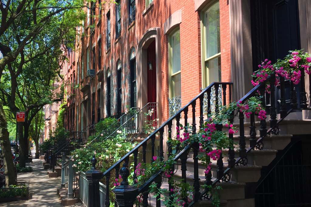 leafy green street in greenwich village