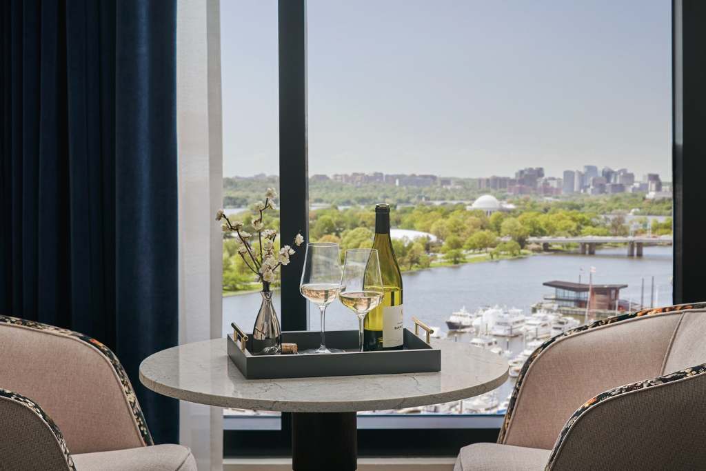 rose served with a view at pendry washington dc-the wharf