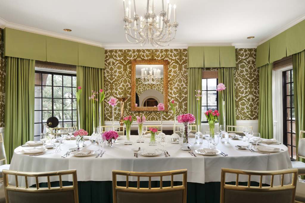 historic dining room at rosewood mansion on turtle creek