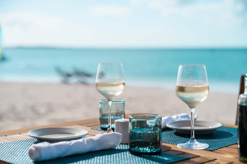 diningn on the beach at sailrock south caicos