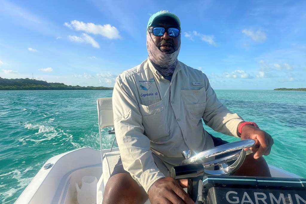 captain gman bone fishing in south caicos