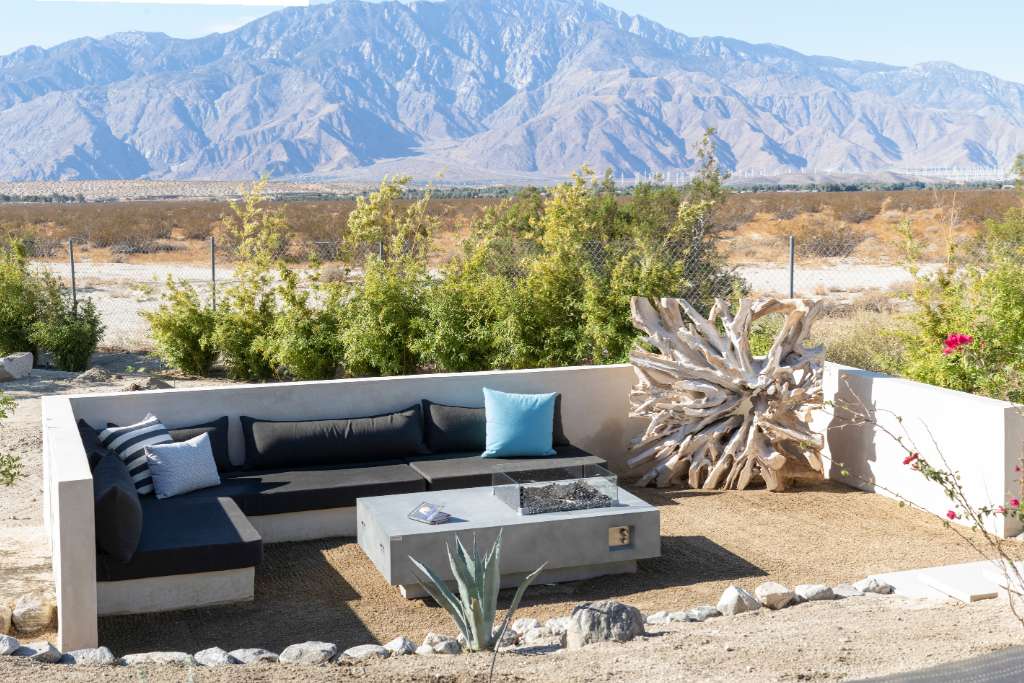 outdoor patio space, villas at we care in desert hot springs
