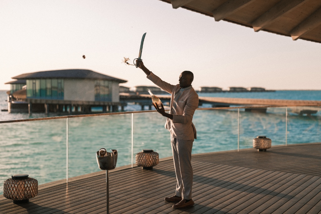 ocean view of champange sabering st.regis