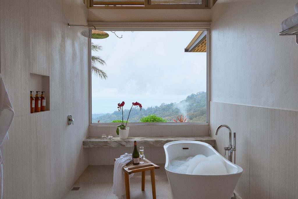 soaking tub and spa at vista celestial in costa rica 