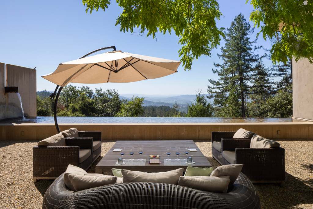 View of the valley at cade estate winery