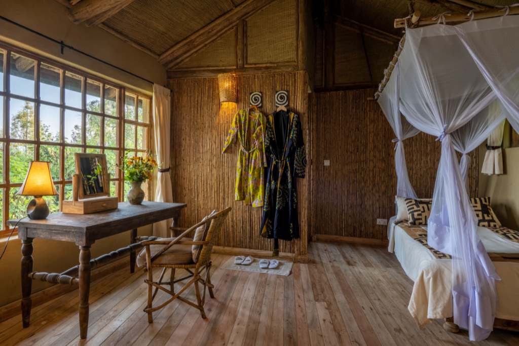 bedroom at virunga lodge