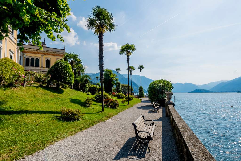 walkway along the lake past villa serbelloni italy