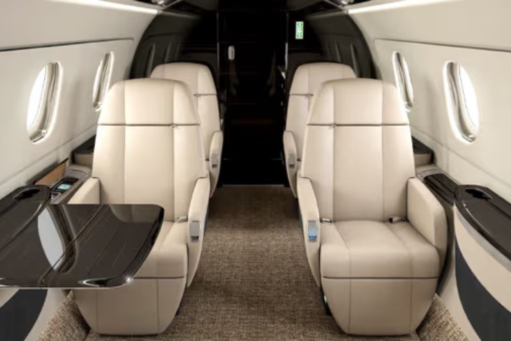evojets aisle and seating